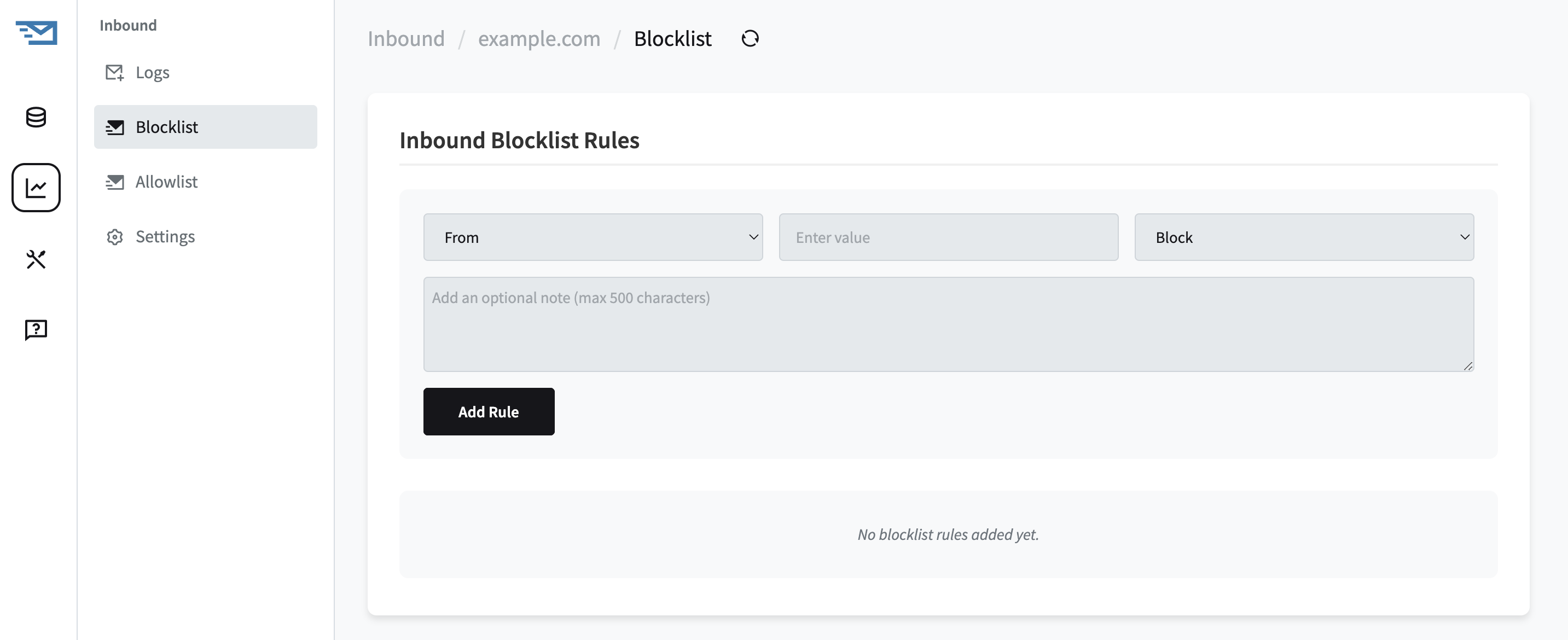 Blocklist Section