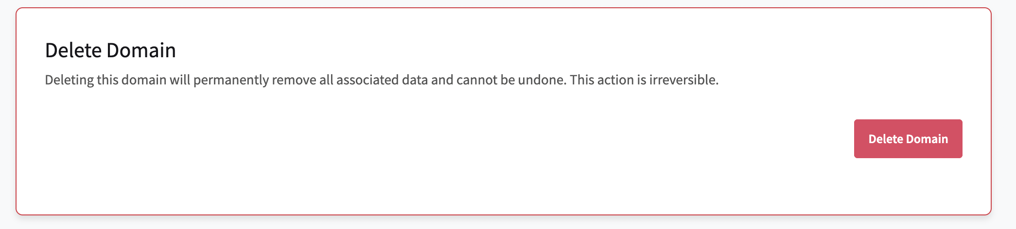 Delete Domain