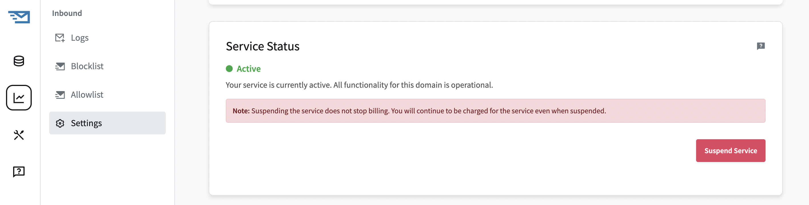 Service Status Toggle